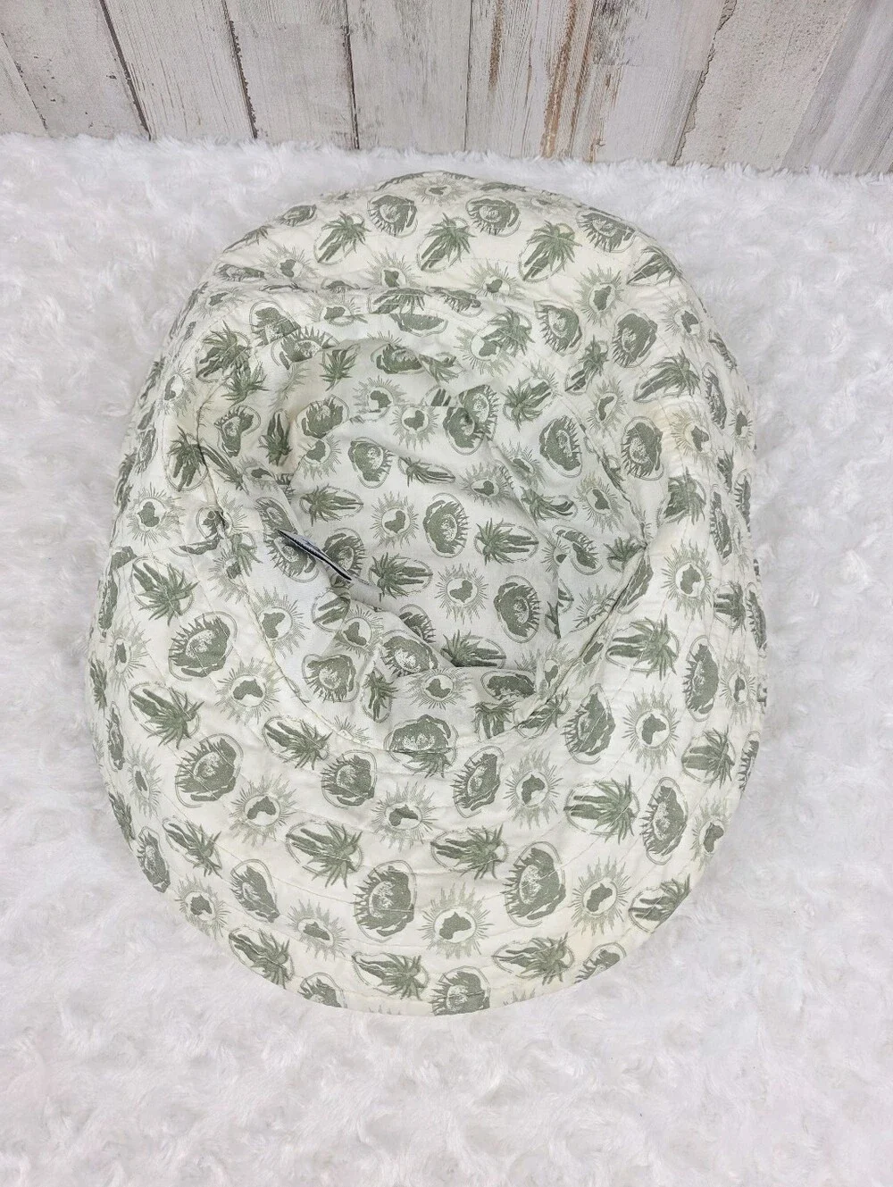 Kirstenbosch South Africa Bucket Hat Beige Linen Size Medium